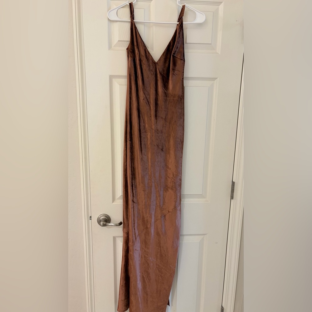Express Rich Brown Velvet Fabric